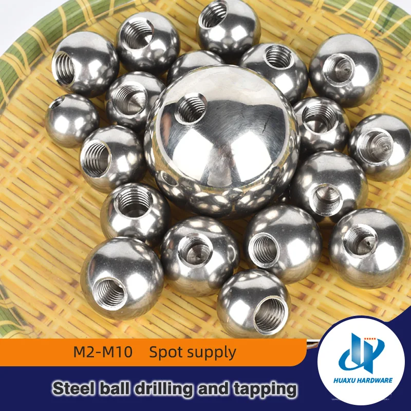 

Solid Stainless Steel Drill Balls Metric Threaded Steel Balls with Holes M2M3M4M5 Drill Tapping Teeth Blind Balls Nut Balls