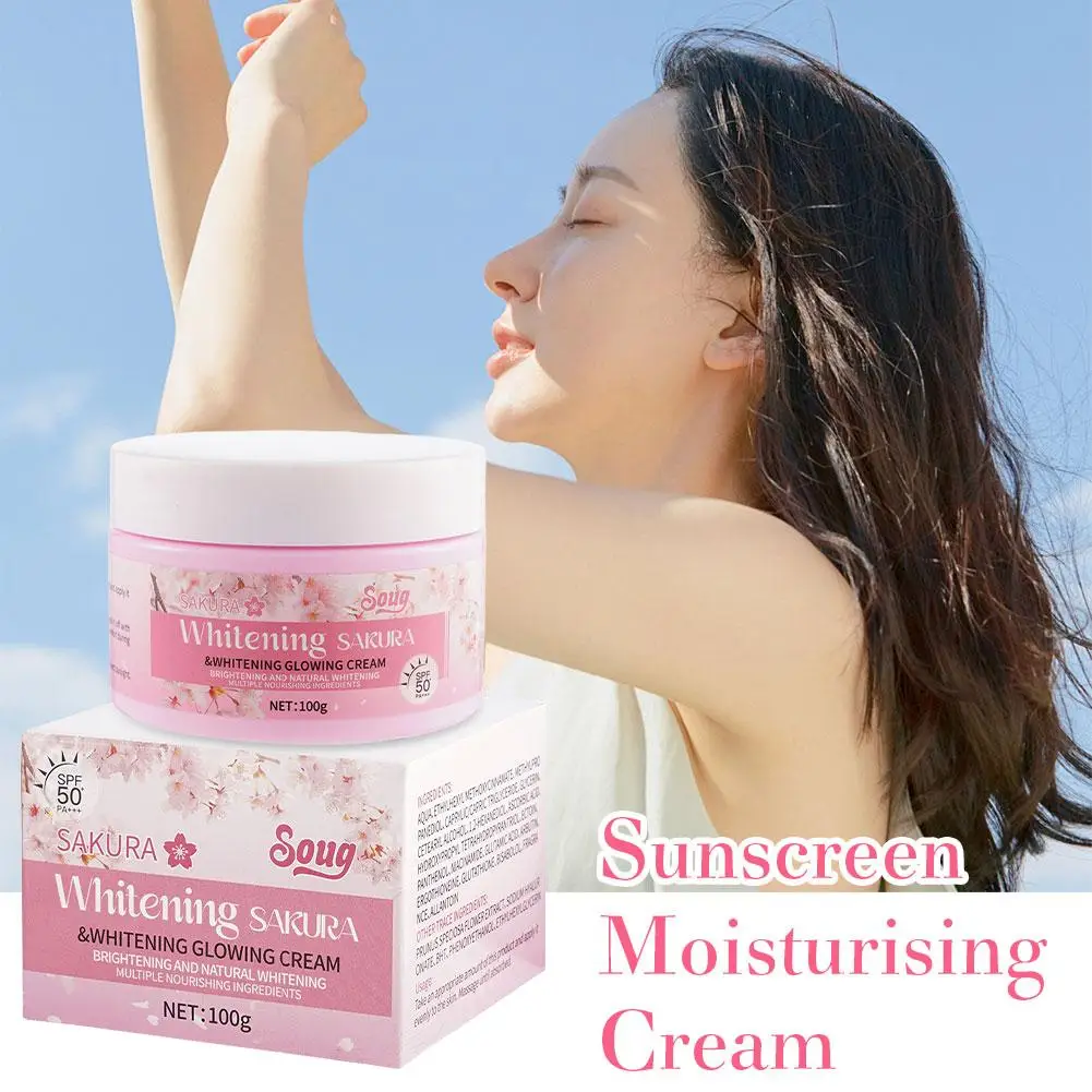 Sakura Sonnencreme Creme Protector Gesichts Sonnencreme Spf50 Bleaching Lotion Gel Feuchtigkeitscreme Gesichts Isolation Creme Reparatur C V1D2