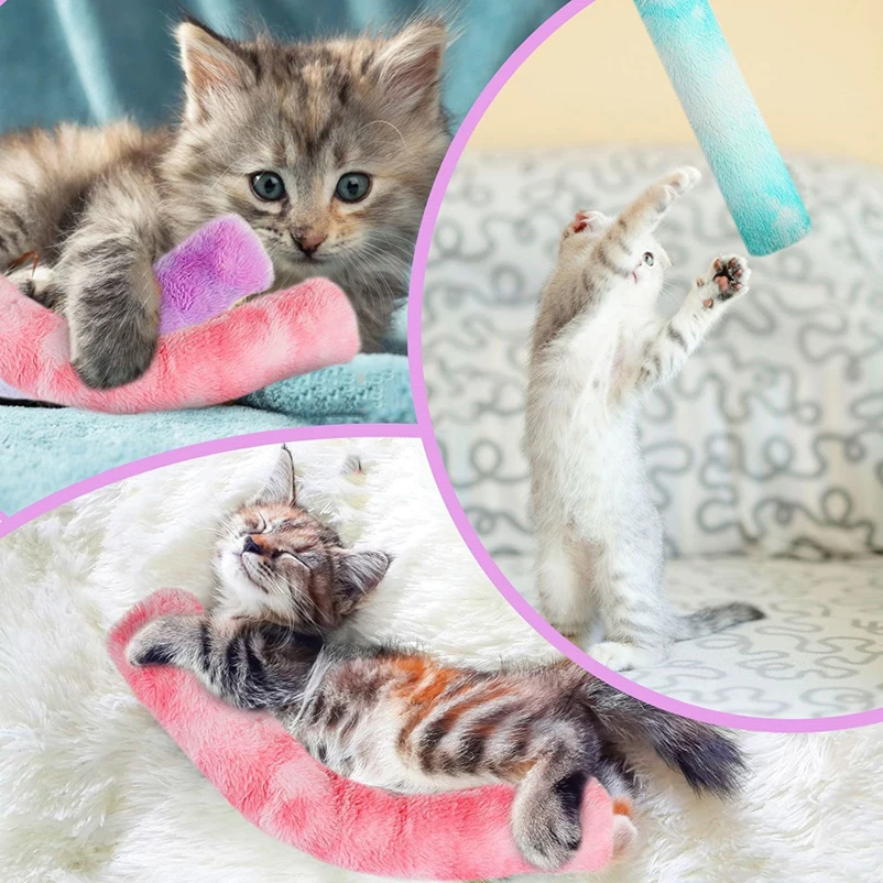 

Gradient plush catnip pillow toy soft and durable plush teeth grinding and cleaning teeth indoor interactive toy