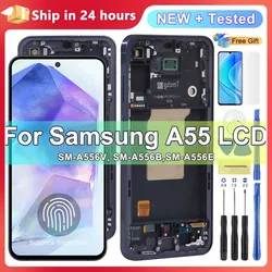 Super OLED For Samsung A55 5G LCD A556U A556B A5560 Display Touch Screen Digitizer For Samsung A556E LCD Replacement