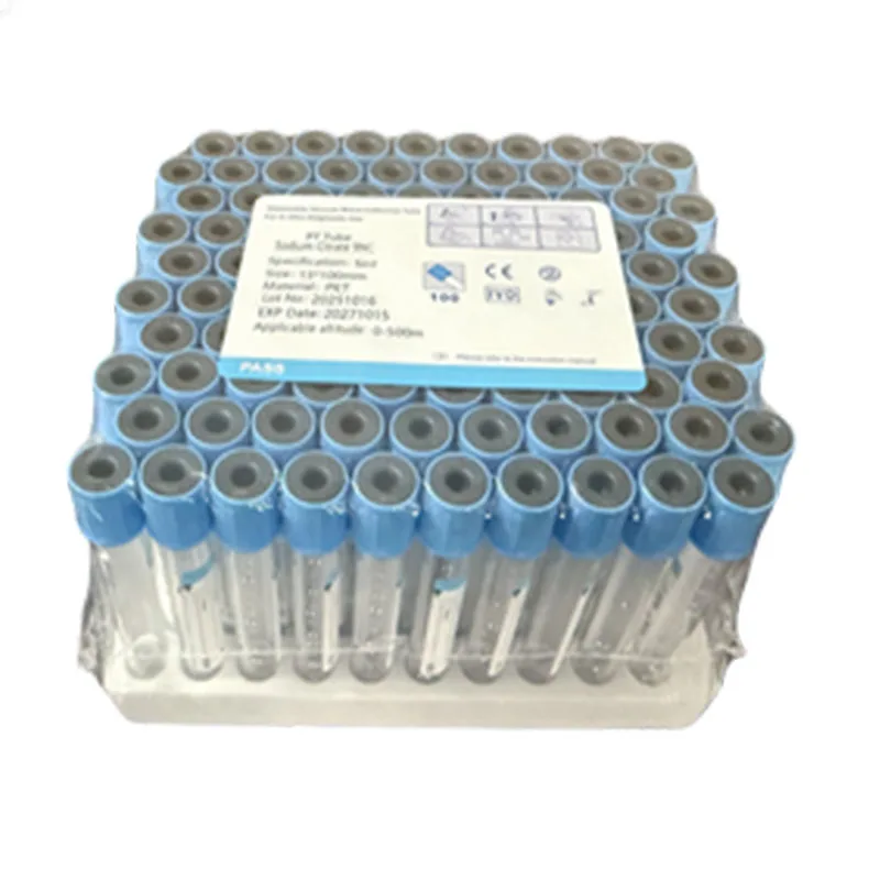 Tubos  Coagulación  Recolección  Sangre con Citrato  Sodio Amortiguado Estéril 1:9, 10ml/5ml/2ml, 100 Unidas, Tubos  Plástico