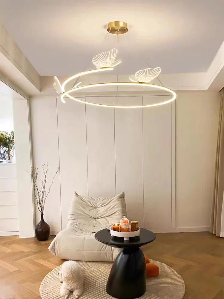 Imagem -02 - Modern Butterfly Pendant Led Light House Decoration Minimalista Living Room Quarto Elegante e Criativo