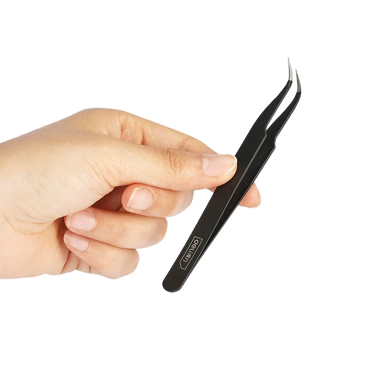 DELI Precision Tweezers Anti-Static Stainless Steel Tweezers Repair Tools for Electronics Repair Soldering Craft Tools