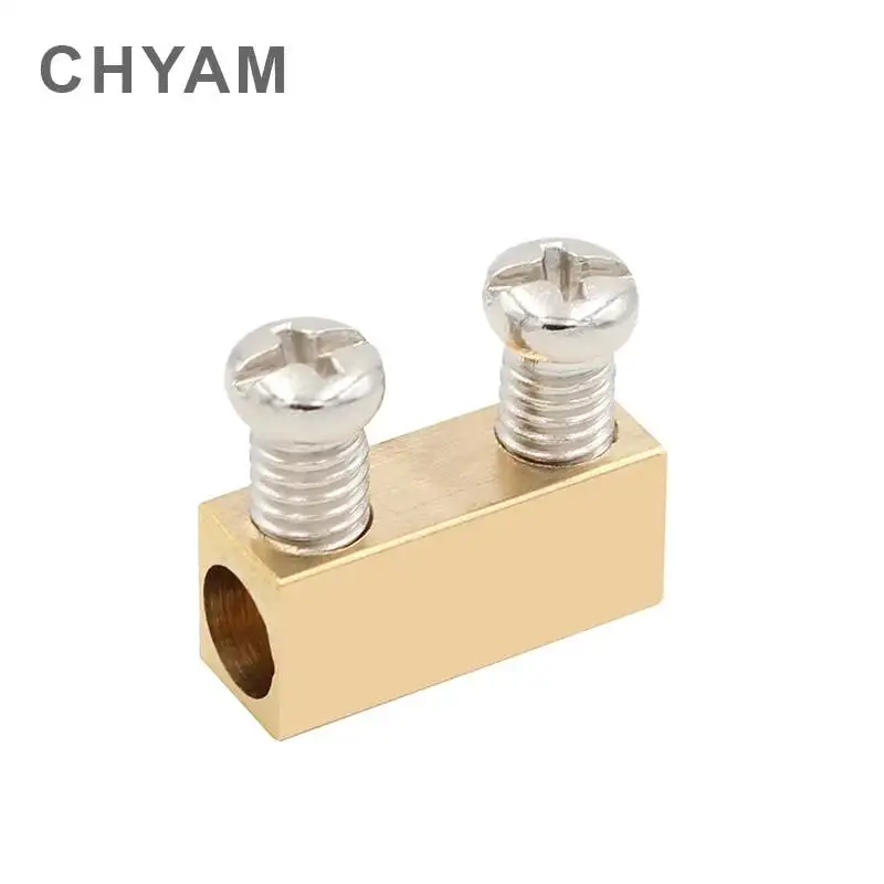 6pcs/lot High-power 1000V 60A Copper Terminal Connector Wite Two Scres Fixed Type 2.5-16mm Square Wire Wiring