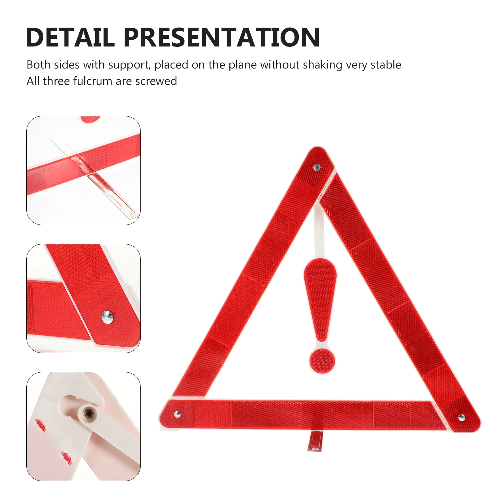 

2Pcs Warning Sign Auto Triangle 39cm Foldable Durable Road Safety Car Tripod Signal Motorcycle Accessories Vehicle Equipment