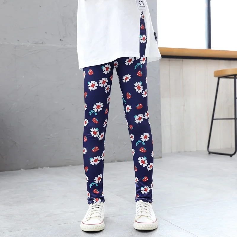 4-13Y Girls Pants Autumn Winter Children Trousers Warm Leggings Thicken Velvet Star Print Kids Pants Baby Girl Keep Warm Legging