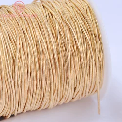 (4772)2 Meters 1.1MM 24K Gold Color Brass Round Necklace Chains High Quality Diy Jewelry Findings Accessories Wholesale
