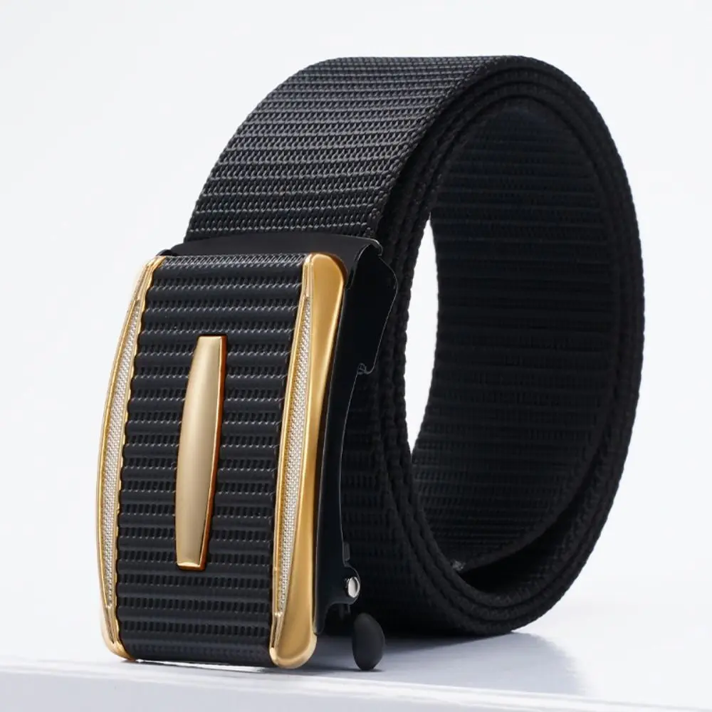 

Men Luxury Brand Nylon Belt Sports Business Casual Automatic Buckle Waistbands Canvas Strap