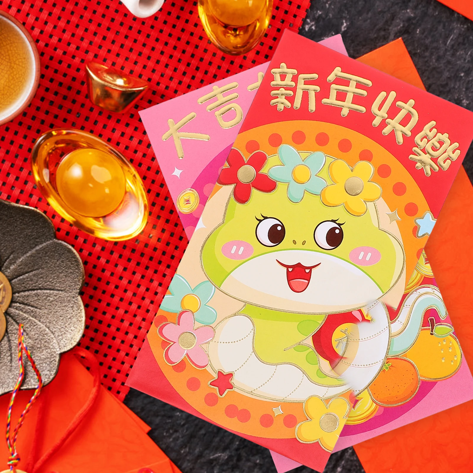 30Pcs Snake Year Red Envelopes 2025 New Year Red Packet Traditional Chinese Money Packet 2025 Money Bag Spring Festival Present