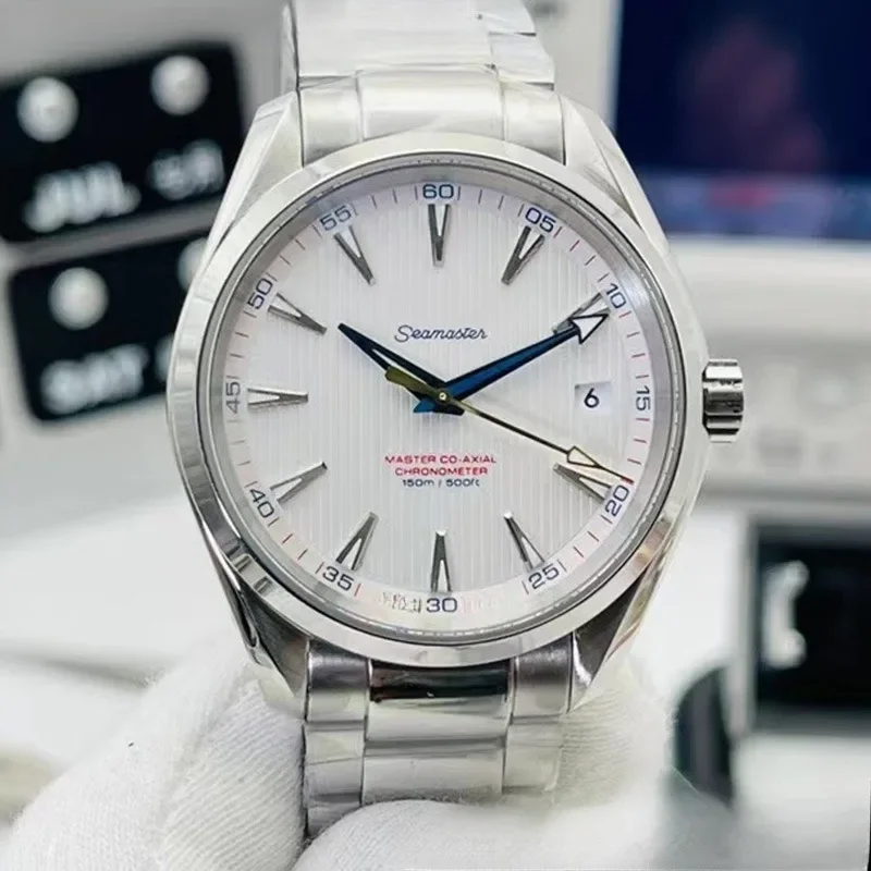 A2024 VS Haima 300 ساعة ميكانيكية أوتوماتيكية سوار فولاذي مضيئة أو ساعة رجالي رياضية للغوص سلسلة MKS De Ville