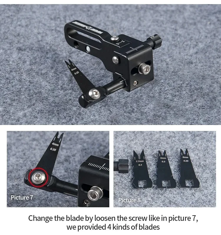TP826 Launcher Blade Compoundbogen-Pfeilauflage mit verlängerter Halterung, verstellbar für Links- und Rechtshänder, für Bogenschießen und Zielschießen – Detail 5