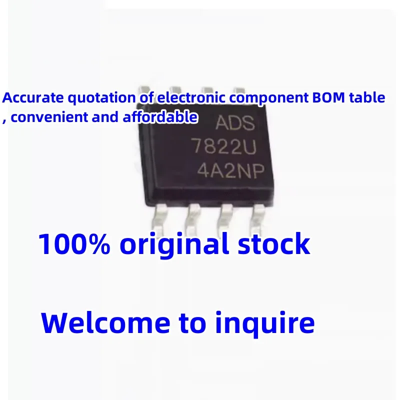 5 Pieces/Lot Original ADS7822U Chip 12-Bit 2.7V~5.25V 200kHz SPI SOIC-8 Analog To Digital Converters IC ADS7822U/2K5