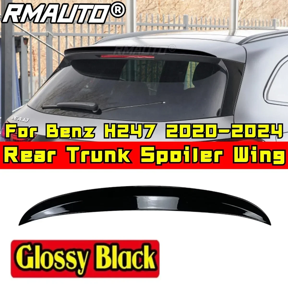 For Mercedes-Benz GLA Class GLA250 H247 GLA200 GLA250 2020-2024 Rear Spoiler Wing Body Kit Car Rear Trunk Spoiler Tunning Part