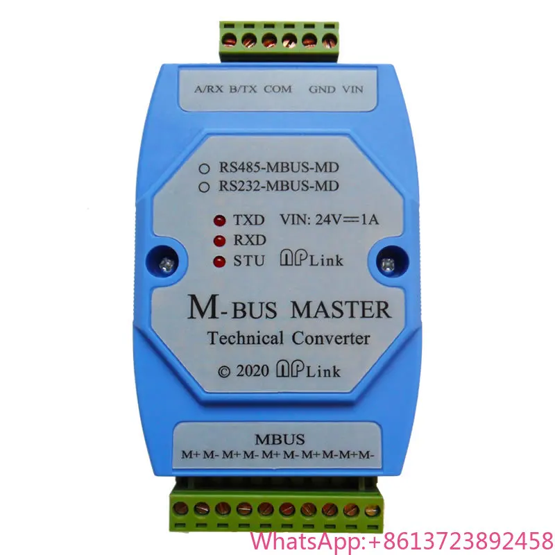 

Industrial-grade Isolated RS485/RS232 To MBUS Main Fully Isolated Wide Voltage Power Supply 350 Load MBUS Concentrator