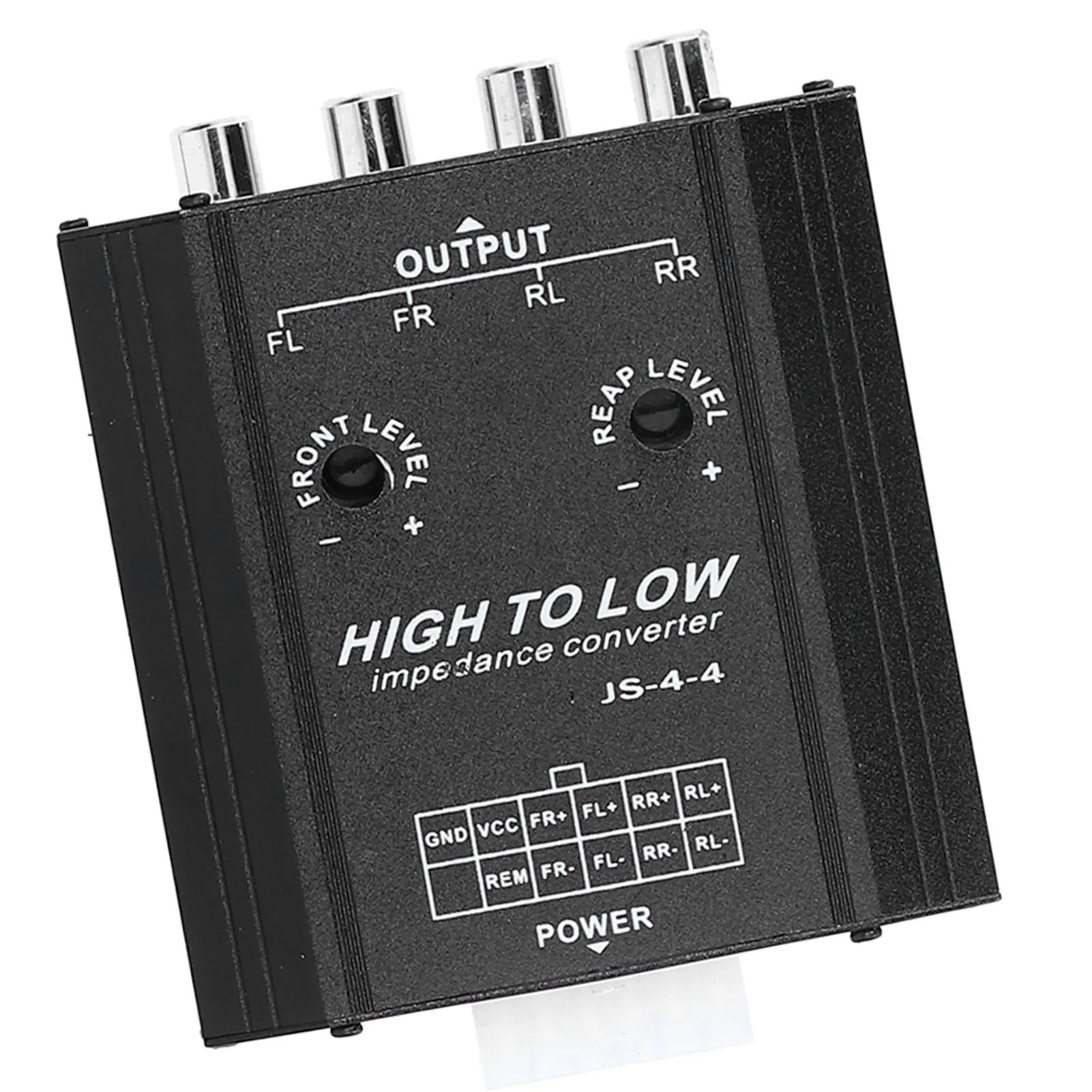 12 فولت 4 قناة محول مقاومة الصوت عالية إلى منخفضة خط سيارة ستيريو راديو المتكلم تردد تصفية مكبر صوت للسيارة إلى خط