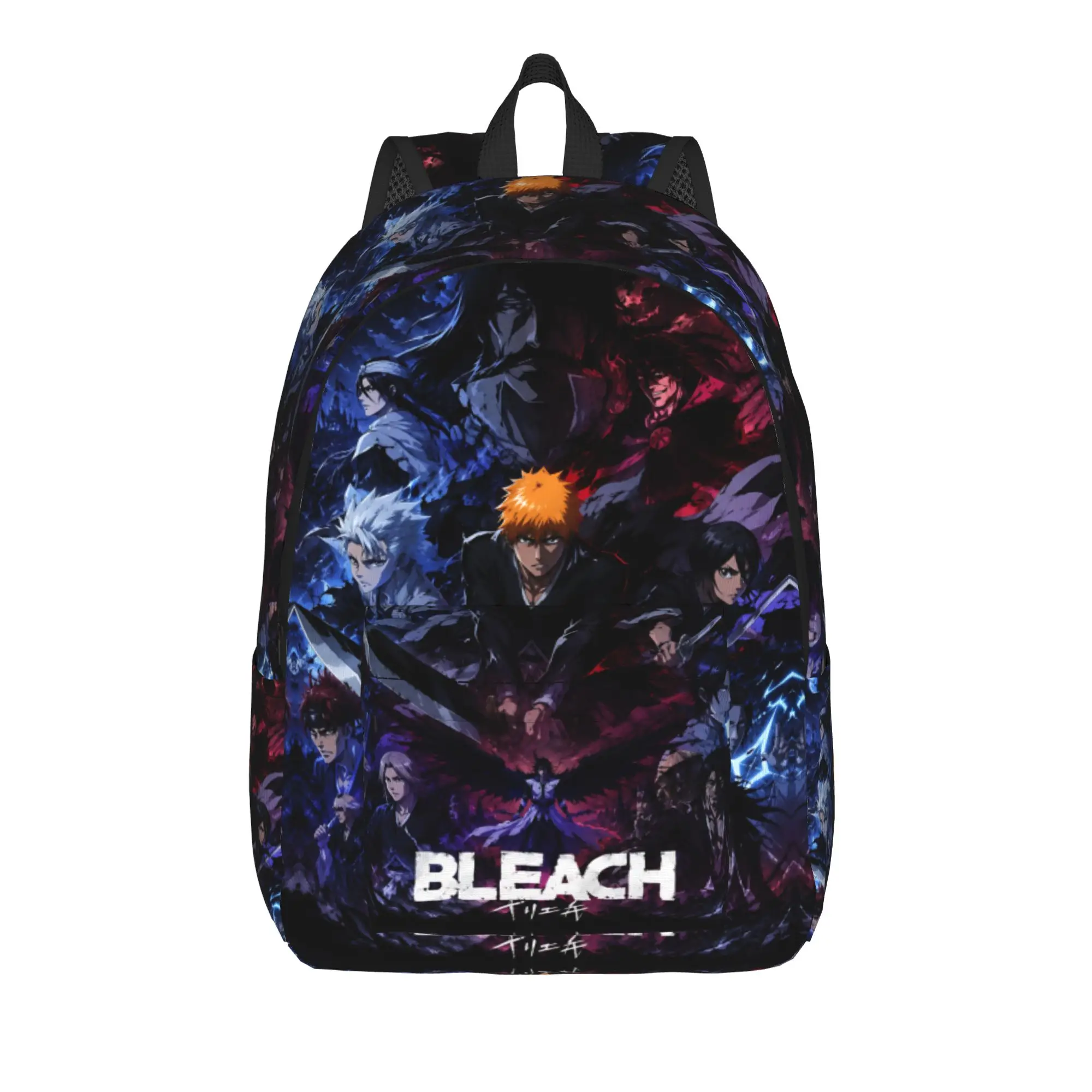 Fashion Bleach Anime Backpack  Mochilas Solid Outdoor Retro Washable Rucksack