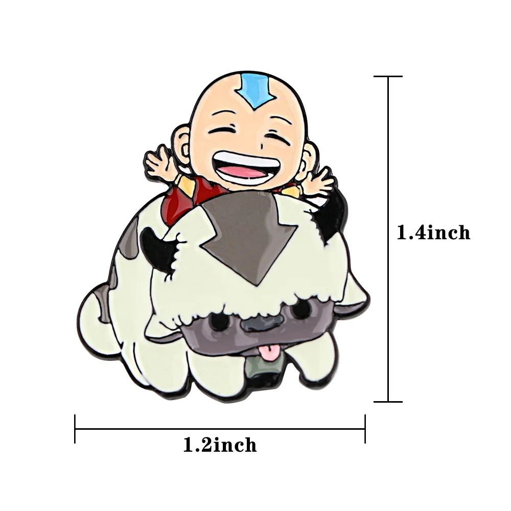 Cartoon Anime Avatar Appa Emaille Pin Nette Anime Abzeichen Brosche für Kleidung Rucksack Hut Mode Schmuck Zubehör Kinder Geschenke