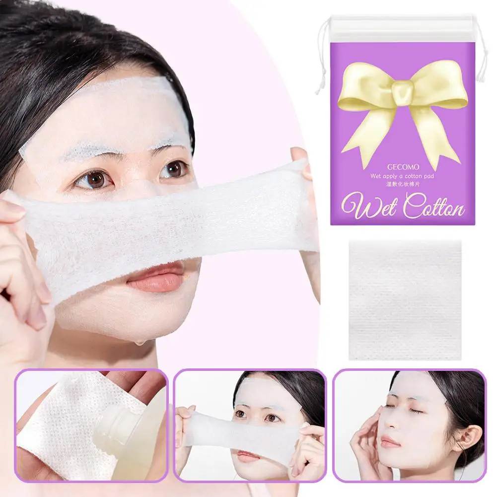 80/200 Uds gasa momia para almohadilla de algodón Facial con botella pulverizadora y tazón máscara de algodón cosmética desechable elástica estirable