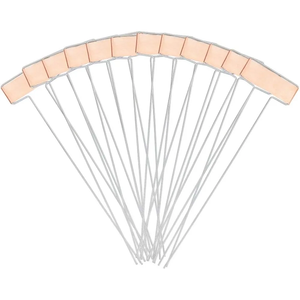 

12 Pcs Metal Plant Tags 10 Inch Brass Garden Labels for Indoor and Outdoor Flowers Vegetables Garden Markers Marking Signs Tags