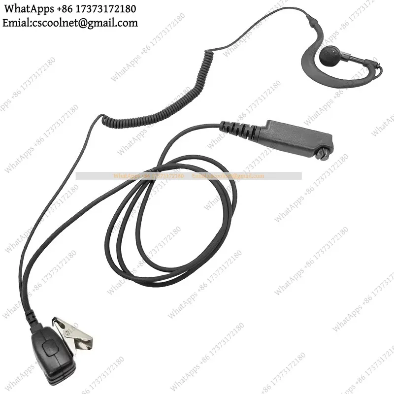 Flexible Coil Cable PTT Mic Radio Earpiece Headset for Sepura Walkie Talkie SC2020