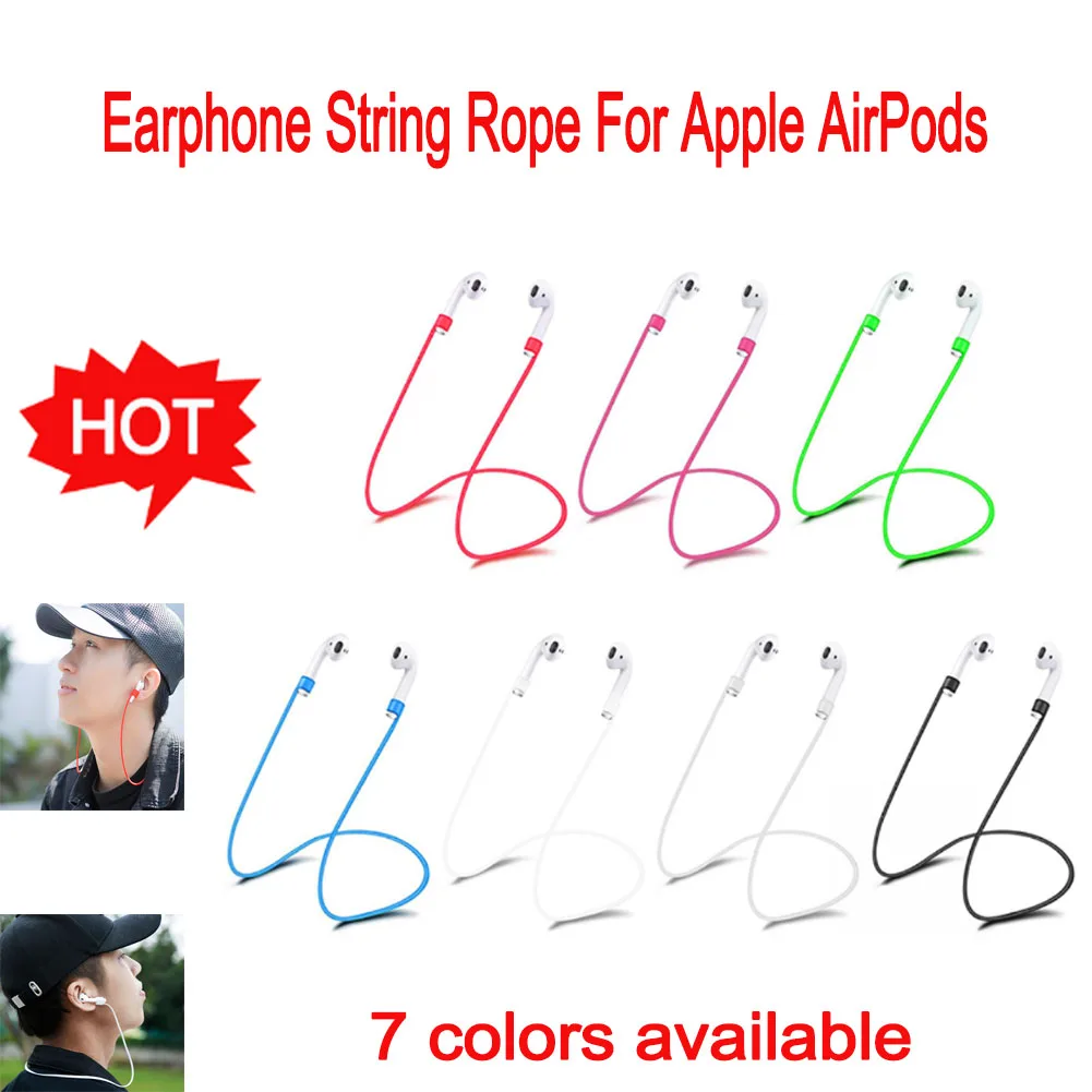 Magnetic Silicone Anti-lost Neck Strap Wireless Earphone String Rope Headphone Cord Earphone Accessories For Apple AirPods