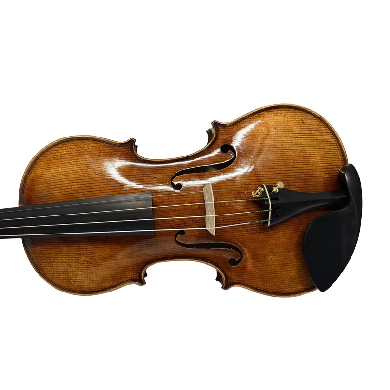 factory price Aiersi Sinomusik handmade varnish dark red brown high end grade violin musical instrument with case wood bow