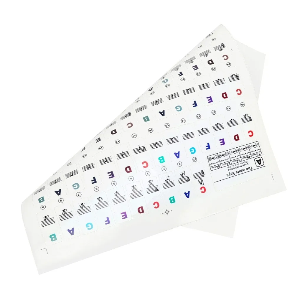 For 88-key Keyboard 88 Key Stickers Stickers 34*28cm for versatile Keyboard Instrument Stickers Stickers For 88-key