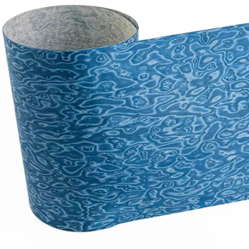0.5mm Tech Blue Bird's Eye Wood Veneer Sheets for Feature Walls and Interior Designers Project Furniture Decor Panels L:250*27cm