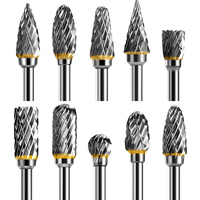 Carbide Rotary Burr Set  10 Pcs 1/8\