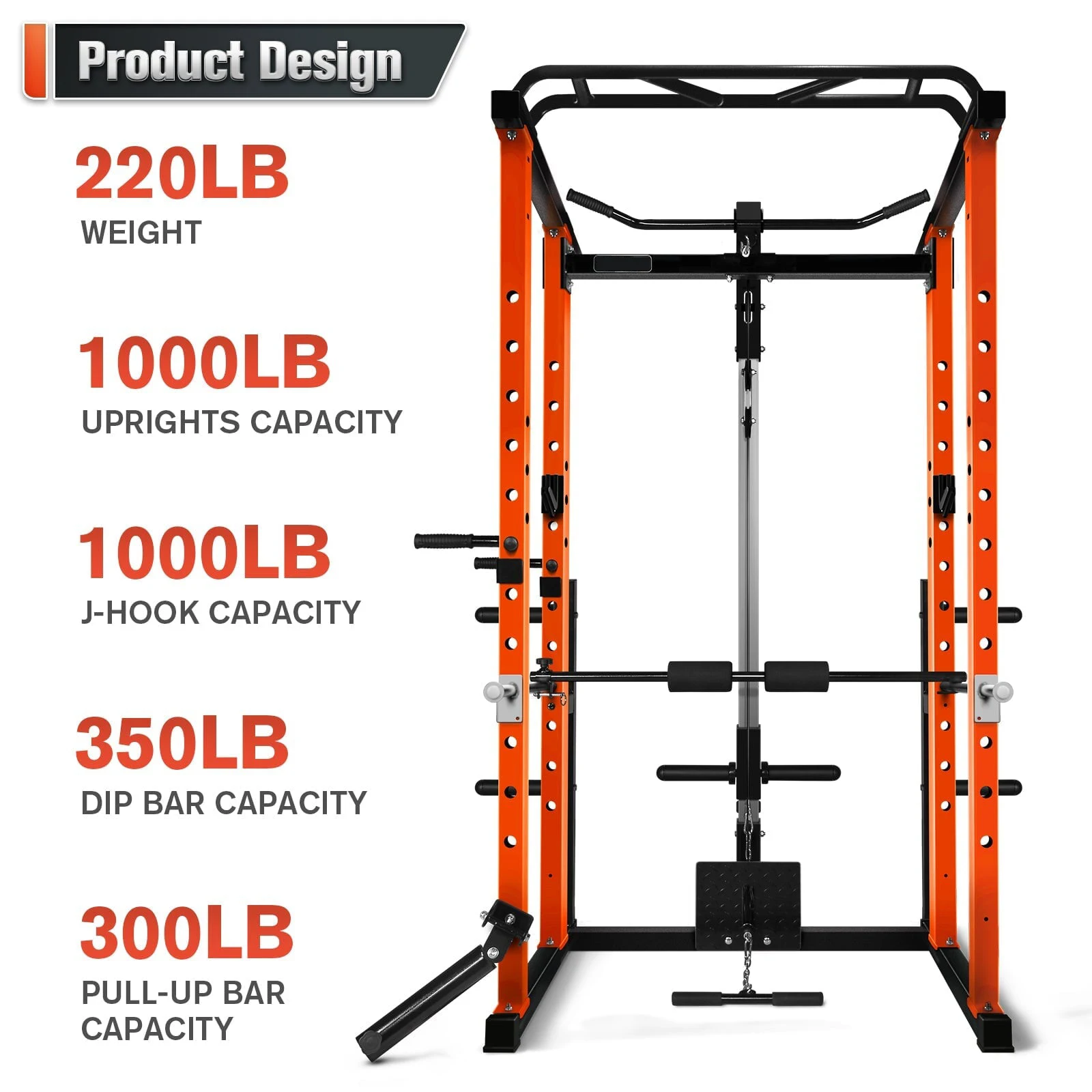 Commercial  Multi-function Power Cage Home Gym with Pulldown System Squat Rack Strength Training Machine Sport Fitness - view 3