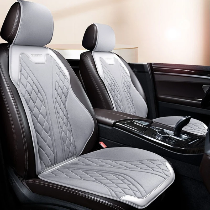 

Удобный замшевый кожаный чехол на автомобильное сиденье, четырехсезонный универсальный защитный коврик для автомобильного сиденья, аксессуары для автокресел, комплект чехлов на автомобильное сиденье