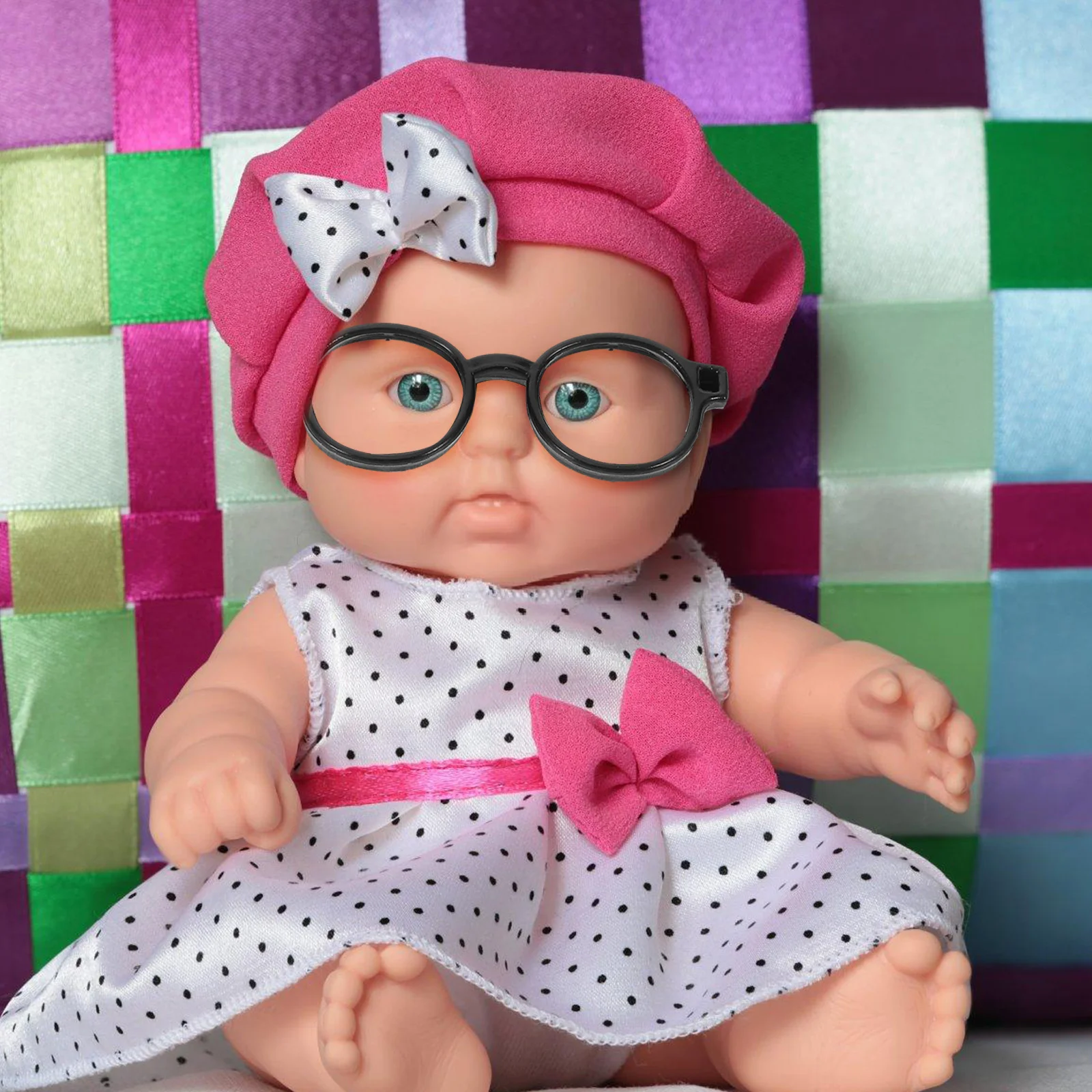 

1 комплект мини-аксессуаров, миниатюрная обувь 17 см, очки для фигурок, ремесло, вечеринка, фестиваль, реквизит, легкий пластик