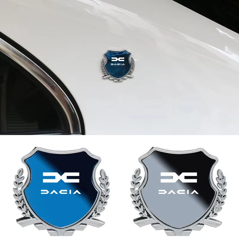 Etiqueta Metálica Triangular para Modificación Lateral de Coche, Accesorios para Dacia Duster, Logan, Sandero, Jogger, Spring, Stepway, Dokker, Lodgy