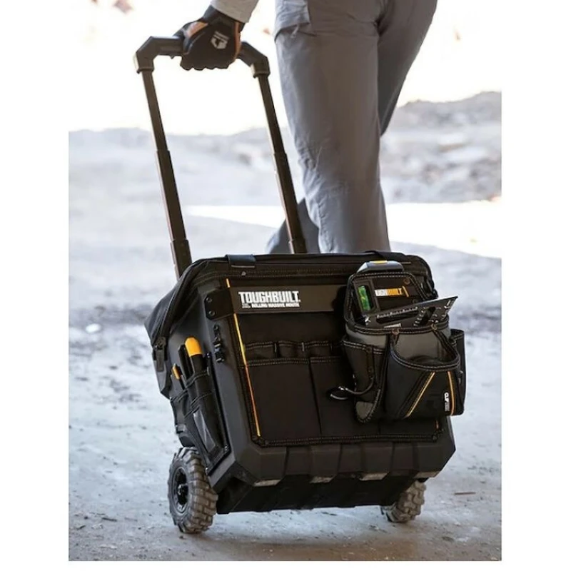 Scatola portaoggetti per attrezzi hardware da 14 pollici/18 pollici, scatola portaoggetti per attrezzi per la lavorazione del legno e installazione elettrica, valigetta trolley per kit attrezzi