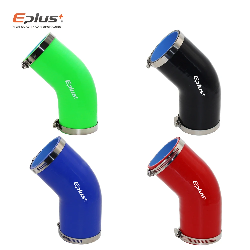 EPLUS خرطوم السيليكون 45 درجة موصل المخفض محول الأنابيب أزرق أسود أحمر مقاومة درجات الحرارة العالية هلام السيليكا العالمي