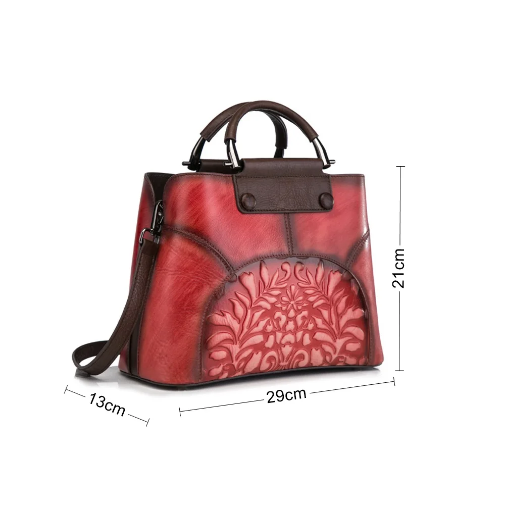 New Stitching Embossing Manual Restoring Ancient Ways High-Capacity Fashion Portable  Luxury Multi-Function Shoulder Bags