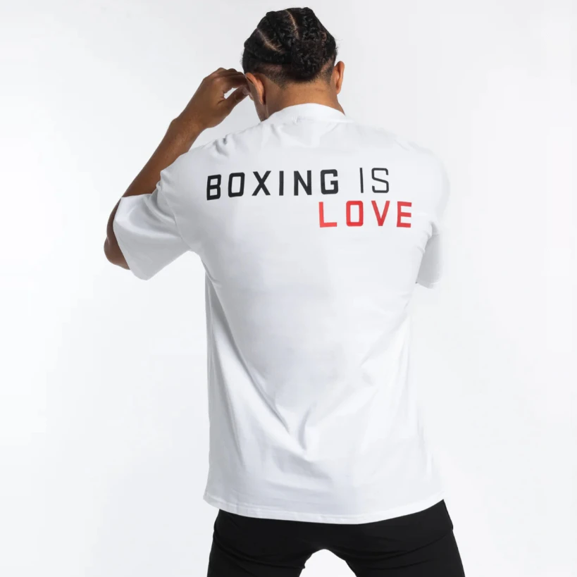 Boxing Is Love 2025 Estate Nuovo marchio di boxe BOX RAW T-shirt da boxe stampata in cotone oversize Sport e tempo libero unisex