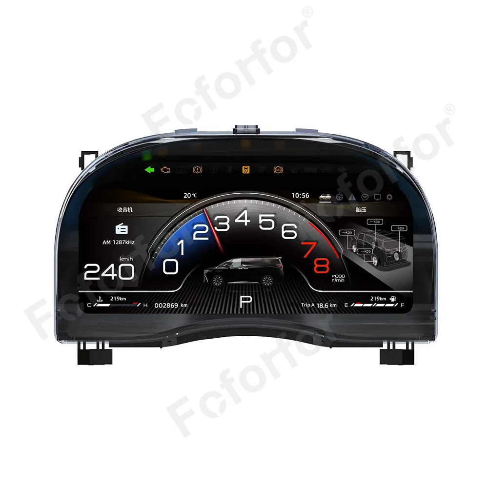 LCD Instrument Panel For Toyota Alphard 20/30 Series Upgrade 40 Series LCD Instrument Cluster Speedometer Cockpit Head Unit-