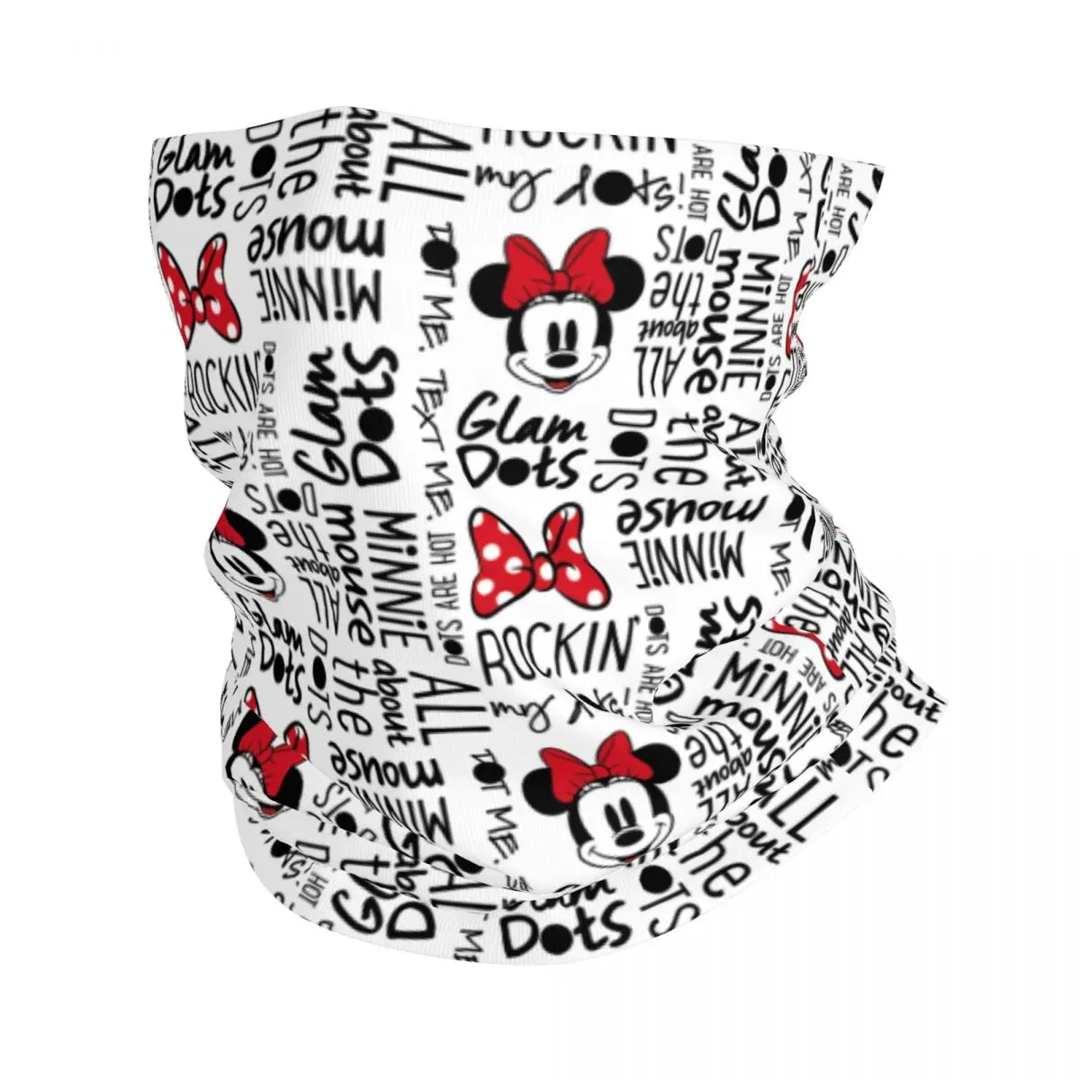 Custom Mickey Mouse Bandana Neck Warmer Men Women Winter Hiking Ski Scarf Gaiter Face Cover