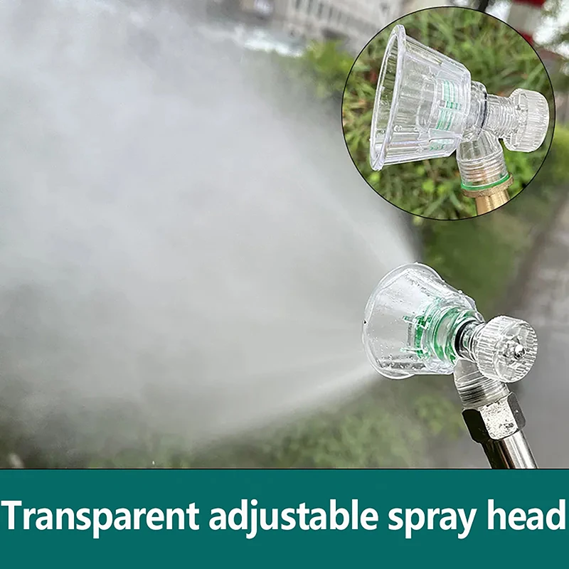 Transparent High Pressure Pesticide Sprayer Nozzle Watering Adjustable Irrigation Air Vortex Nozzle Gardening Pest Control