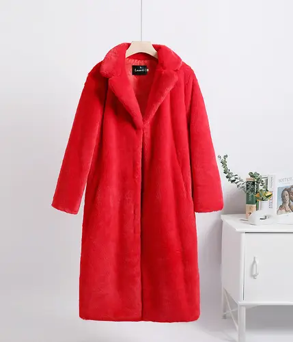 High Quality Winter Fur Coat for Women Luxury Fuax Rabbit Fur Jacket Plus Size 5XL Thick Warm Loose Long Plush Overcoat - Image 3