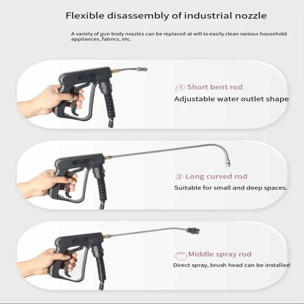 เครื่องทำความสะอาดไอน้ำอุณหภูมิสูง ปรับแรงดันได้ เครื่องทำความสะอาดด้วยไอน้ำไฟฟ้า สำหรับทำความสะอาดรถยนต์และขจัดคราบไขมันในครัวเรือน