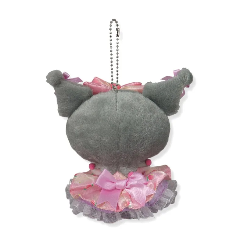 Kuromi Sanrio Kawaii Plush Toy Cute Bow Dress Hug Series Plush Doll Backpack Pendant Anime Girl Holiday Birthday Gift