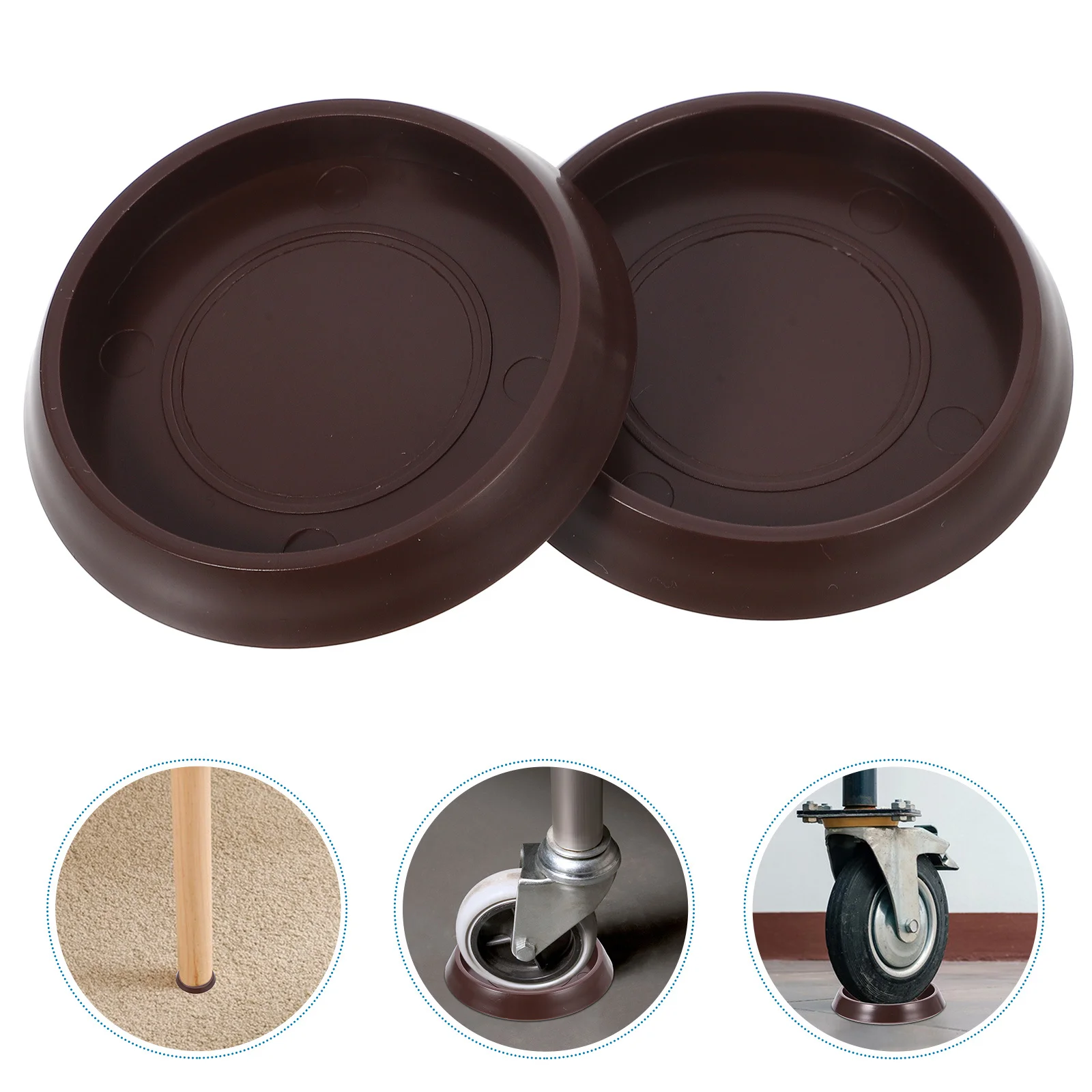 

12pcs Anti-Slip Furniture Pads Plastic Caster Cups Floor Protectors For Chairs Tables Sofas Smooth Wood Floors Rubber Non-Skid