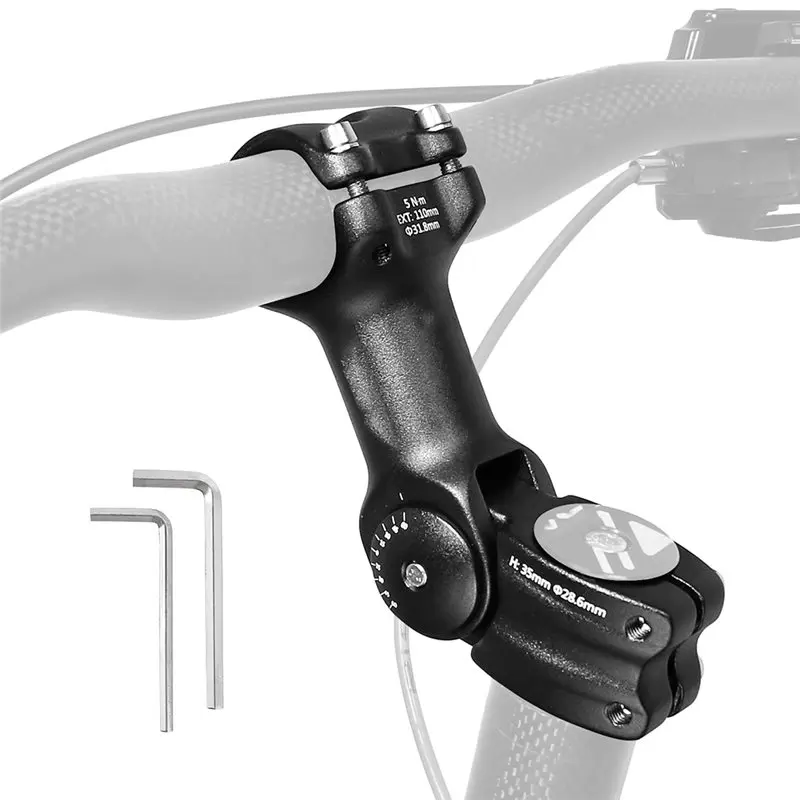 NEW HOT In Stock-For Mountain Bike Handlebar Stem Adjustable 0-60 Degree, 31.8Mm X 110Mm, For Mountain Bike Stem Riser