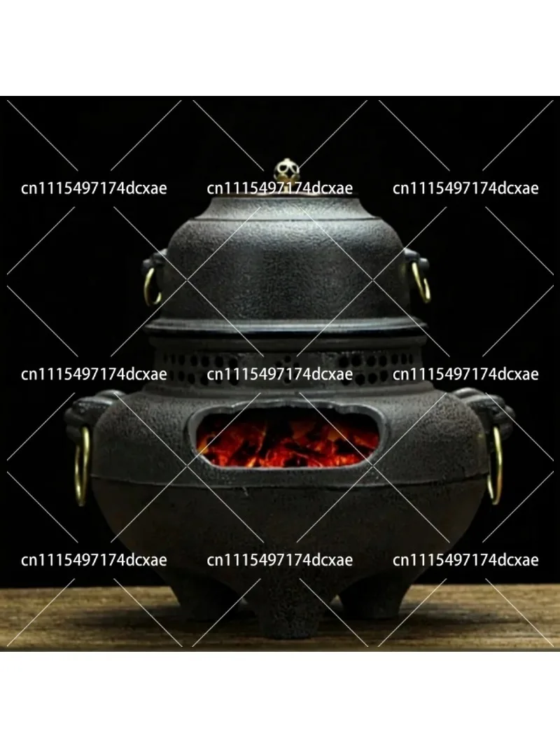 Cast Iron Charcoal Stove, Japanese Iron Art Boiling Water Kettle Stove for Outdoor Cooking