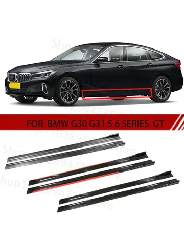 BMW G30 G31 5 6 시리즈 GT 2M 자동차 사이드 스커트 확장 플레이트 립 분리기 범퍼 2.18M 레이싱 사이드 스포일러