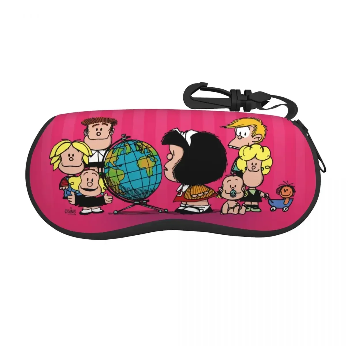 Mafalda Friends Eyeglass Glasses Case Women Men Soft Quino Comic Cartoon Sunglasses Protective Pouch