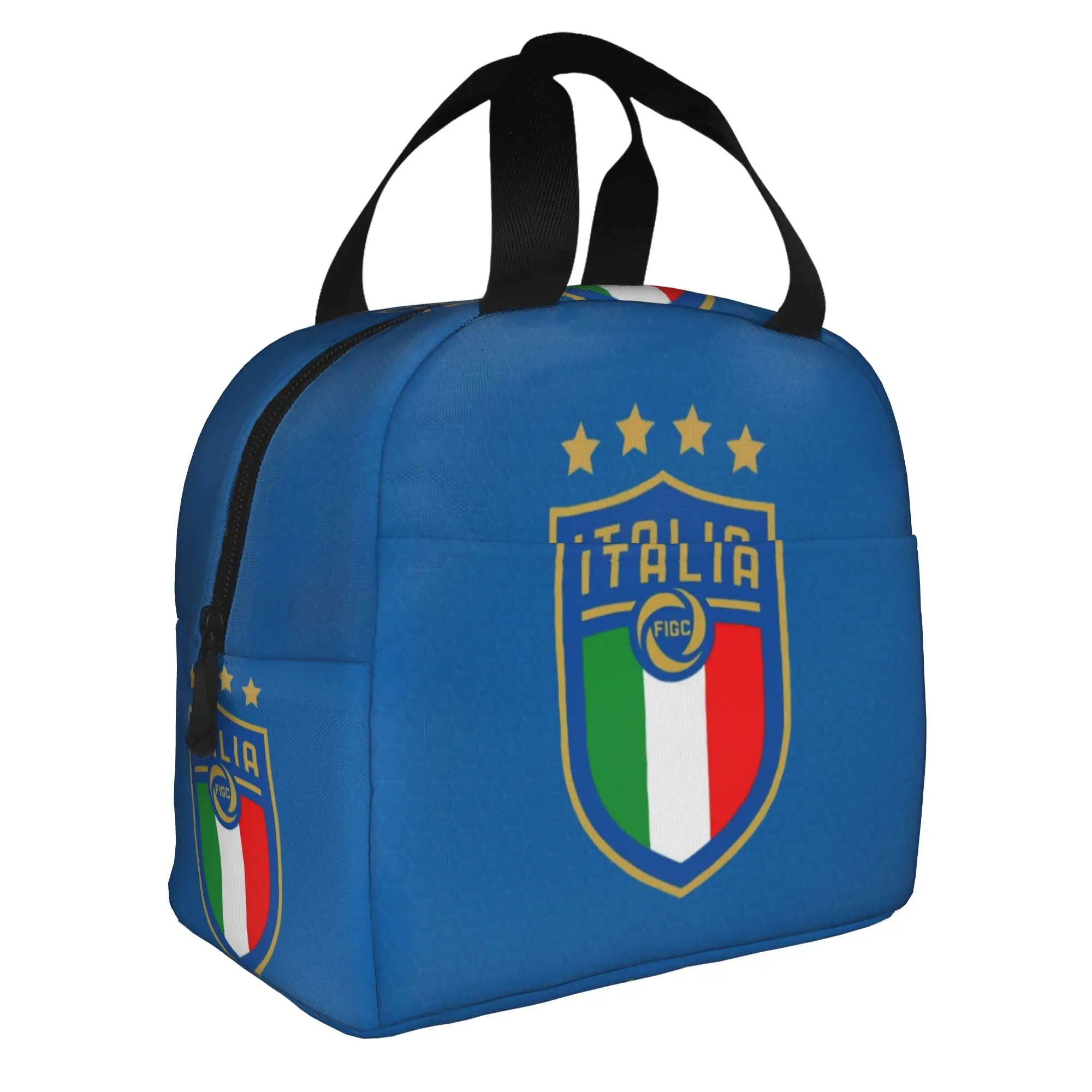 

Italia Figc Insulated Lunch Bag for Women Resuable Italyan Soccer Football Lover Cooler Thermal Lunch Tote Beach Camping Travel