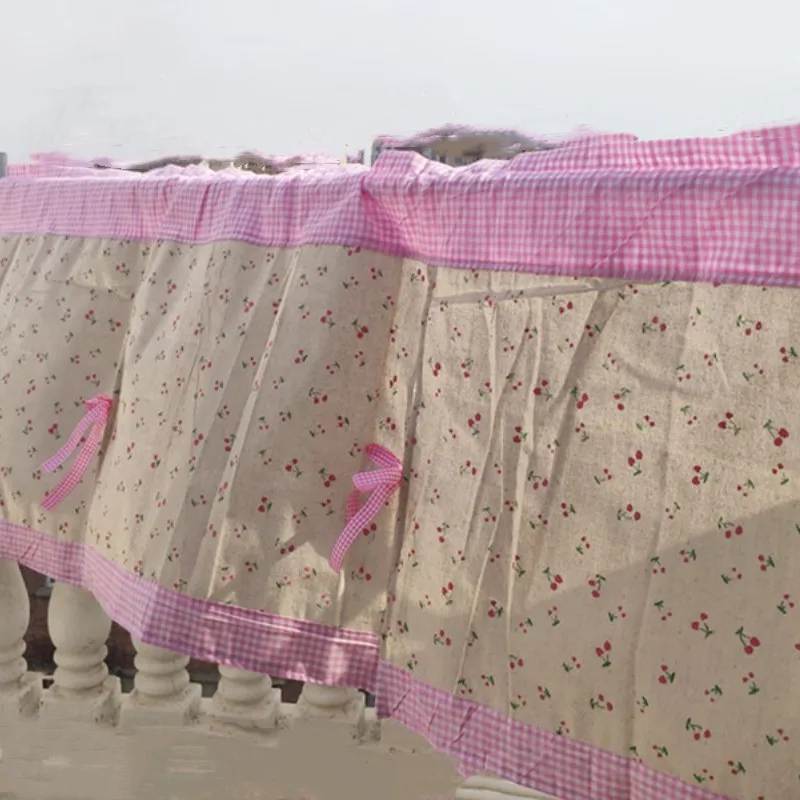 Cortinas curtas estampadas em algodão e linho, pequeno, rosa, verificado, pano, decorativo, gabinete, café